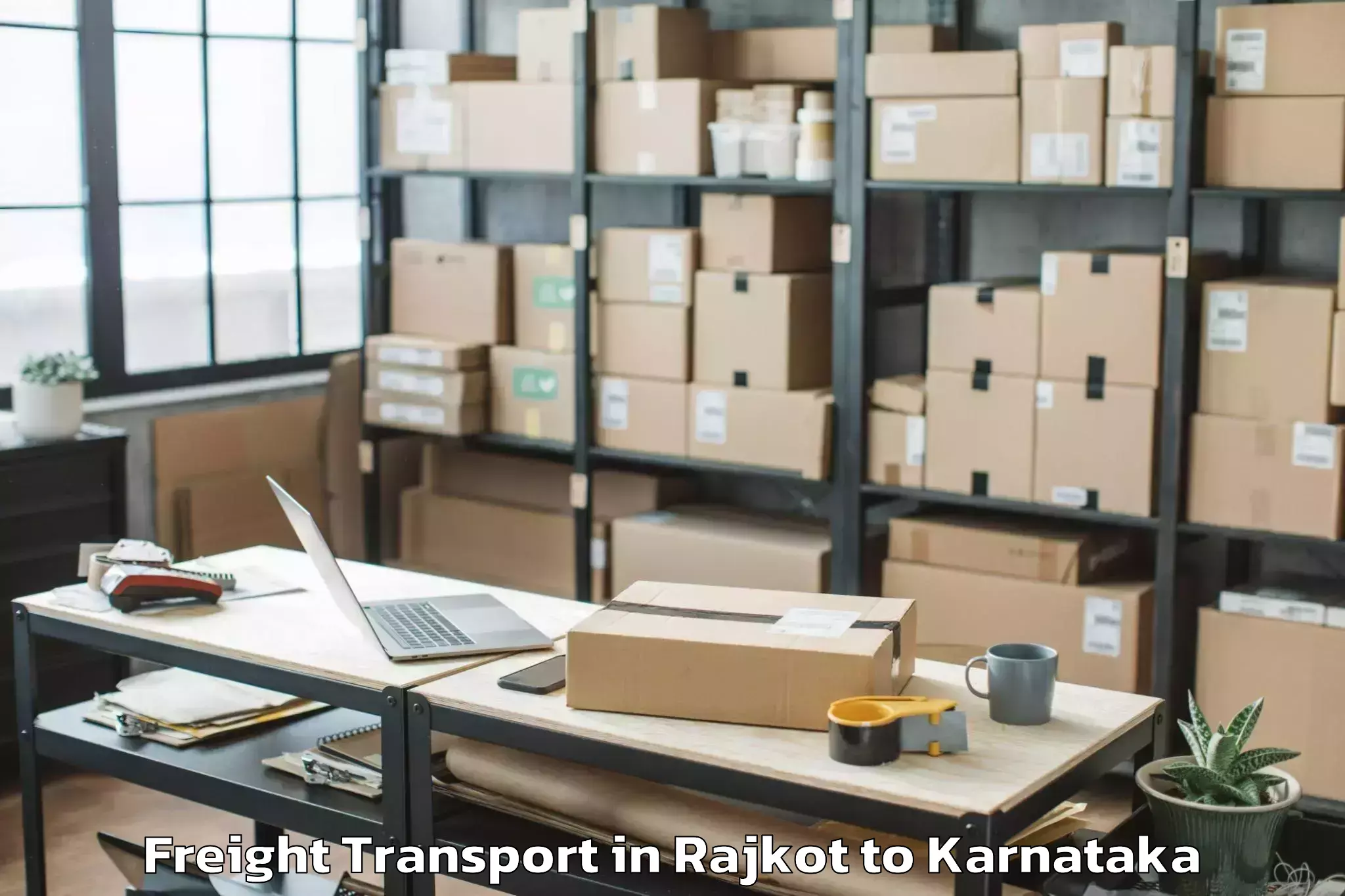 Hassle-Free Rajkot to Krishnarajpete Freight Transport